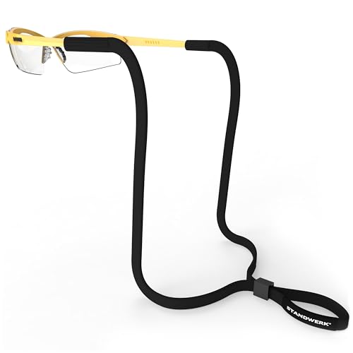 STANDWERK® Basic Brillenband mit zuverlässigem Halt - Sportbrillenband verstellbar in der Größe - Sportband Brille wasserfest - Brillenband Herren und Damen