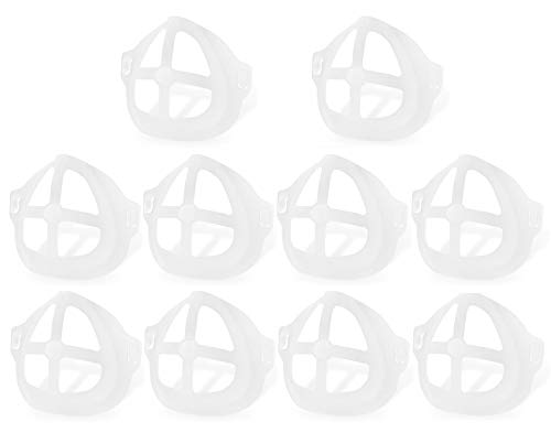 3D Mask Bracket - Cherislpy Protect Lipstick Lips - Internal Support Holder Frame Nose Breathing smoothly - DIY Face Mask Accessories Washable Reusable (10-Pack)
