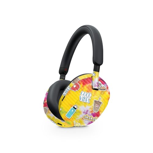 Image of MightySkins Carbon Fiber Skin Compatible with Sony WH-1000XM5 Headphones - VSCO4 | Protective, Durable Textured Carbon Fiber Finish | Easy to Apply, Remove, and Change Styles