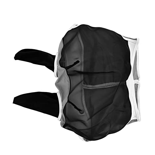 Máscara de cavalo de malha universal ajustável elástica repelente de moscas protetor de véu para ace