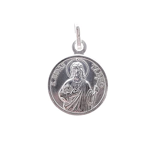 Inmaculada Romero IR San Judas Tadeo medalla plata Ley 925m unisex 15 mm. bisel borde