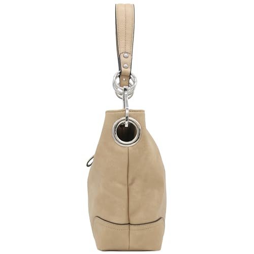 Image of Hobo Shoulder Bag with Big Snap Hook Hardware