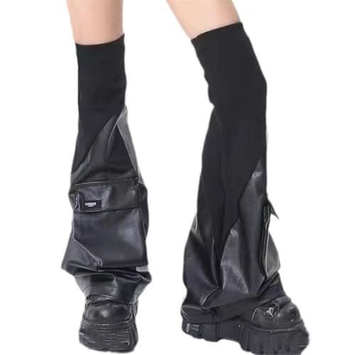 Image of HeiBai Xiong Punk Leg Warmers Women Hippie Gothic Y2k Harajuku Goth