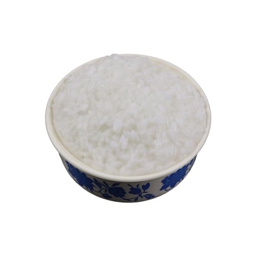 KAKASEA Realistic Bowl of Simulated Cooked Rice Food Fake Rice Cooked Rice Ornament Artificial Cooked Rice Decoration