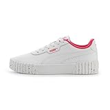 PUMA Carina Shoes Sneaker, White-Pink AH25, 6 US Unisex Big Kid
