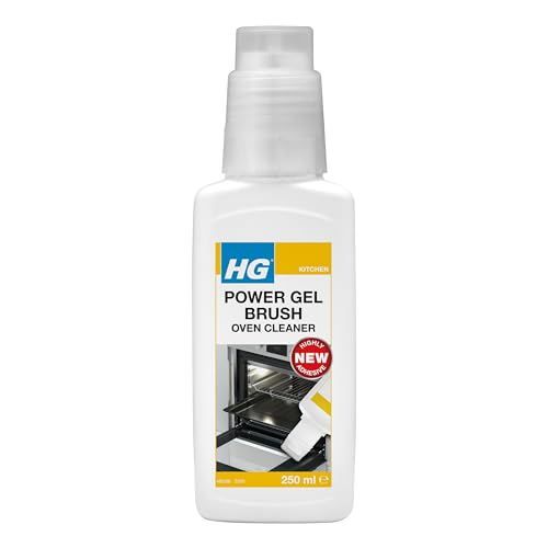 HG Power Gel Brush Oven Cleaner Professional Grade Heavy Duty Cleaning Kit Gas & Electric Oven or Air Fryer Cleaner & Degreaser Fan Oven Cleaner & Effective Kitchen Cleaner - 250ml