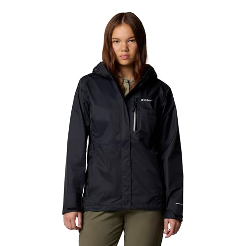 Columbia Pouring Adventure 3 Jacket, Chaqueta impermeable para la lluvia Mujer, Black Old, M