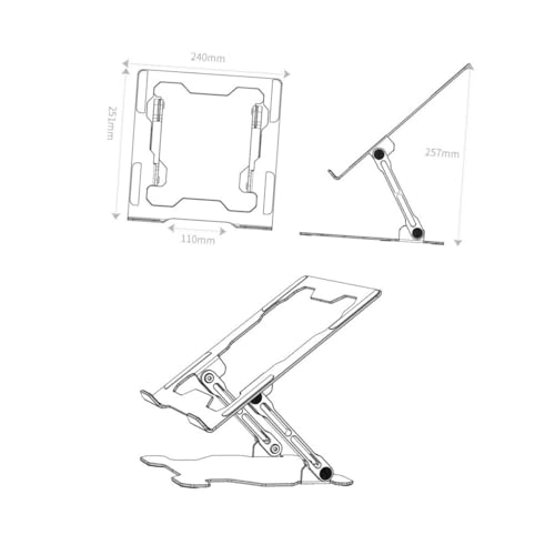 Soporte para portátil de aleación de aluminio Abaodam miniatura 5