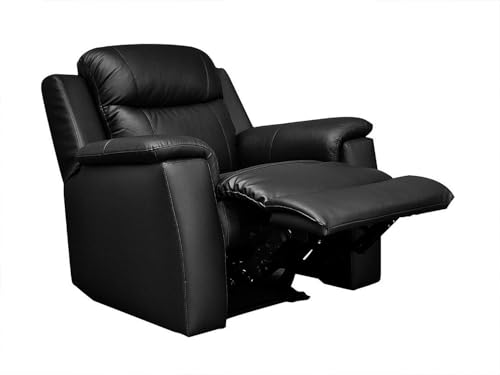 Vente-unique - Fauteuil Relax Evasion en Cuir - Noir