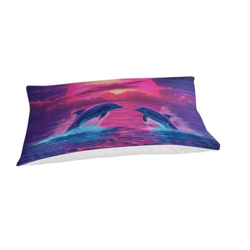 Housse de couette dauphin imprimé 3D haute définition en microfibre super douce