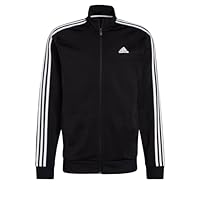 adidas Sportswear Essentials Warm-Up 3-Stripes Men's Track Jacket, Black/White, XX-Large