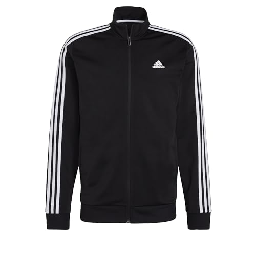 adidas mens Warm-up Tricot Regular 3-stripes Track Jacket Black/White X-Large/Tall by adidas - Used condition - US$24.68