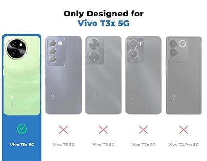 Image of Fastship Vintage Magnatic Closer Matte Leather Flip Cover Compatible Model for Vivo V2338 / T3x 5G - Tan Brown