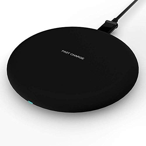 Aukiss Fast Wireless Charger, 7.5W Wireless Charger for iPhone X/8/8 Plus,10W Fast Wireless Charging for Samsung Galaxy S9/S9 Plus/Note 8/ S8, 5W for All Qi-Enabled Phones (No AC Adapter)-Black
