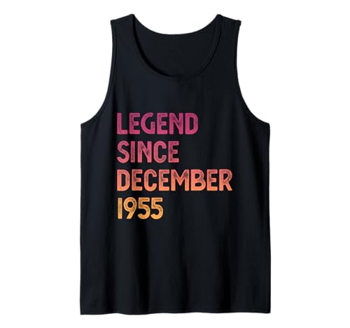 Leyenda de 69 cumpleaños para hombres y mujeres desde diciembre de 1955 Camiseta sin Mangas