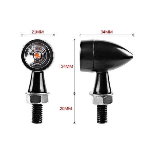 Clignotants LED moto indicateur direction 8 mm universel - 3