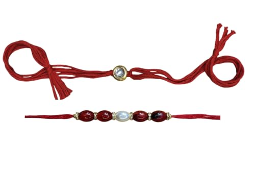 Image of Elegant Traditional Gold Plated /Rakhi Combo Of 1 Piece for Men and Women /brother /sister /bhabhi Kundan Stone combo set (Same as Shown In Image)