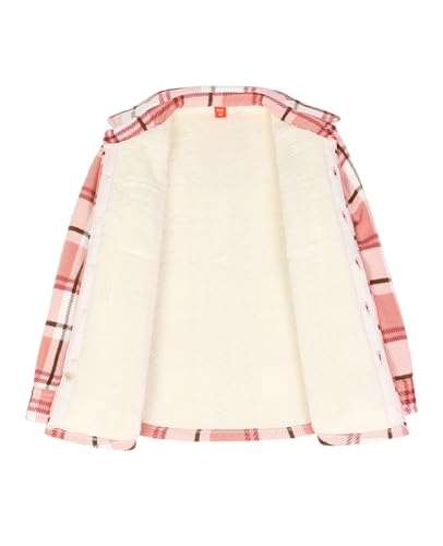 Image of ThCreasa Boys Sherpa Lined Plaid Button Shirt Jacket | Full Thermal Lining, Buffalo Plaid Shacket, Button Down, Family Matching Shirt, Dress Shirt Style, Cozy Winter Fall Outerwear