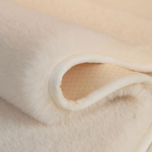 Funda de sofá felpa acolchada de 90x210cm beige para sofás seccionales 4