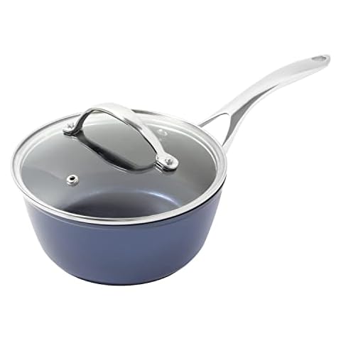 Blackmoor 18cm Blue Pro Saucepan with Lid Cover