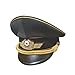 WW2 German Luftwaffe Airforce General's Officer Visor Hat, Black and Gold (US, Numeric, 7 1/2, Black)