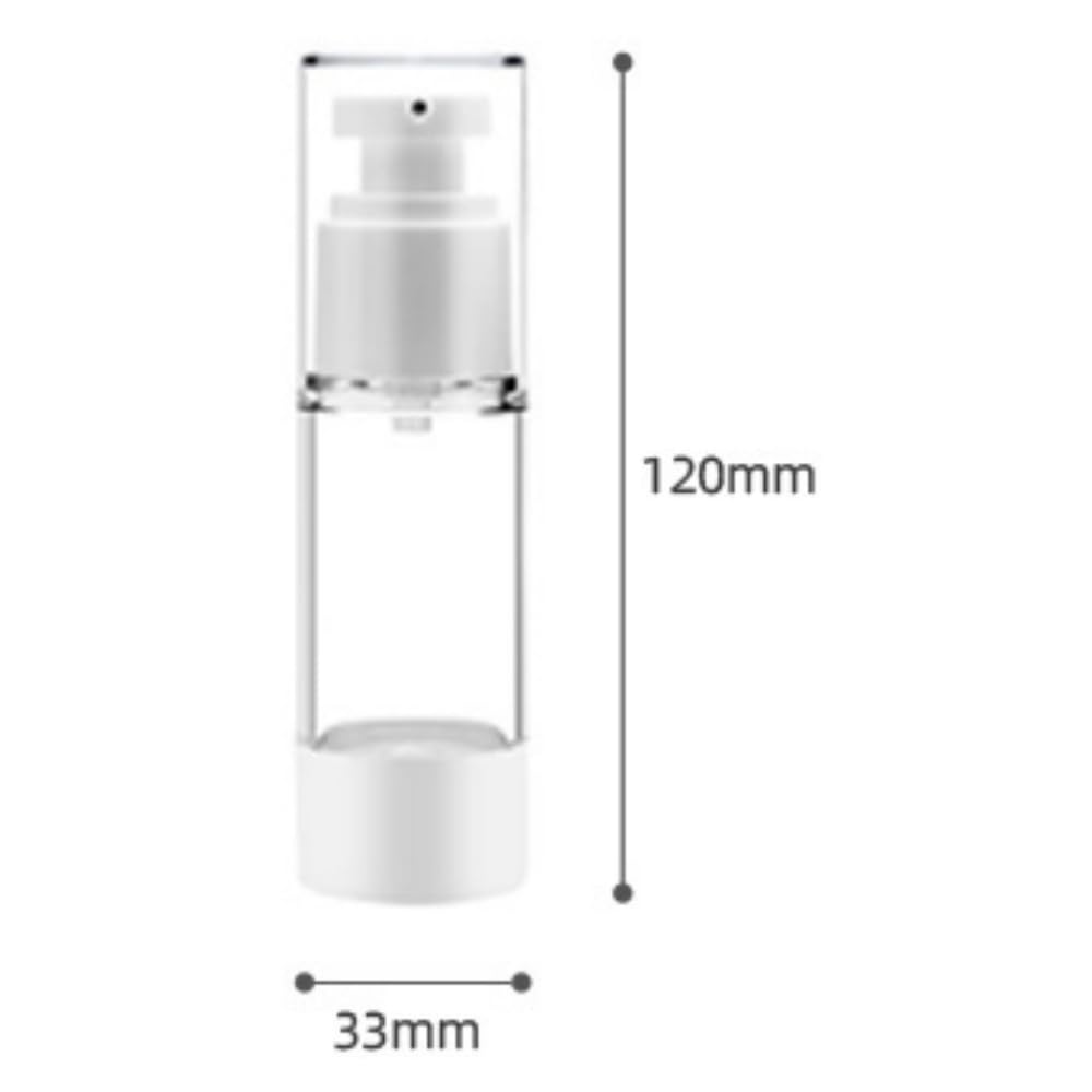 6 Pezzi 100ml Riutilizzabile Pompa Sottovuoto da Viaggio, Contenitore da Viaggio, Pompa Airless Flaconi Vuoti,adatti per lozioni, fondotinta, shampoo