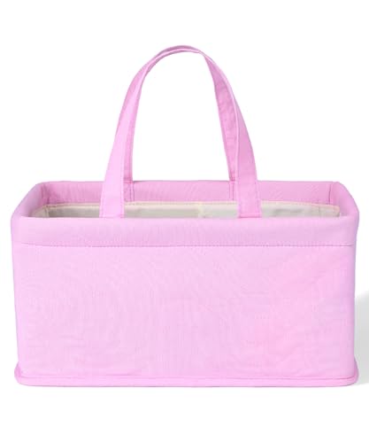 Mr. Pen Baby Diaper Caddy Organizer, Pink Quilted Fabric, Car Diaper Caddy, Portable