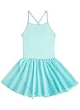 EQSJIU Toddler Turquoise Aqua Green Leotard Ballet Leotards For Girls Dance Leotards With Skirt 2t 3t 2-3t