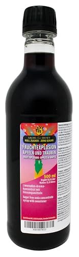 500ml Fruit Explosion Soda Concentrate - Zero Sugar, Zero Calories - Make 12.5 Litres of Carbonated Sparkling Fizzy Drink or Beverage