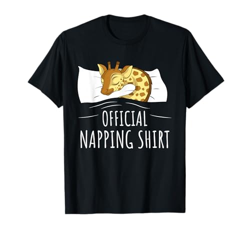 Sleeping Giraffe Lover Official Napping T-Shirt