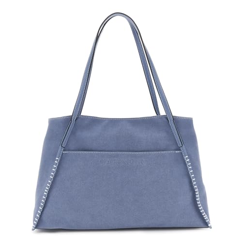 Sac Cabas Effet Daim CAFèNOIR Grand Format avec Poche Avant Pratique pour Femme