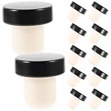 TIDTALEO 20Stücke Wiederverwendbare Weinstopfen aus Polymer für Flaschenverschluss Versiegelung für Wein Sekt und Aromaflaschen Langlebig und Sicher