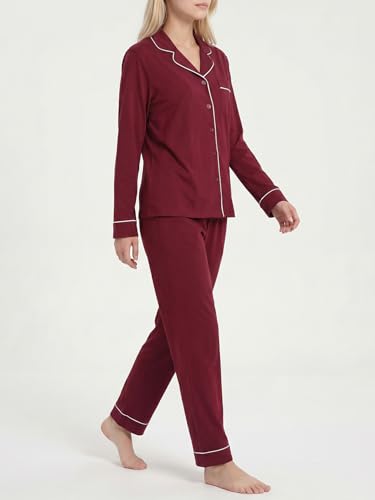Image of Women's Petite Cotton Pajama Set Petite Length Pjs