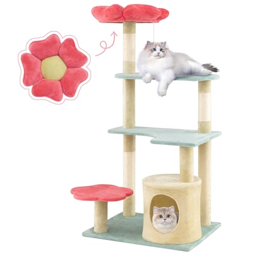 Árbol para Gatos Tangkula 49 in Floral con Rascador y Plataforma miniatura 1