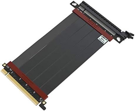 LINKUP - Ultra PCIe 4.0 X16 Riser Cable [RTX4090 RX6950XT x570 B550 Z690 Tested] Shielded Extreme High-Speed Vertical Mount Gaming PCI Express Gen4Straight Socket (20cm) Gen 3.0 TT CompatibleWhite