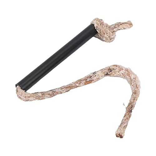 Portable Tinder Cord Fire Starter Wax Wick Fire Starter with Aluminum Bellows for Camping Hiking Made of Aluminum Alloy and Hemp Rope Lightweight and Durable Outdoor Essential