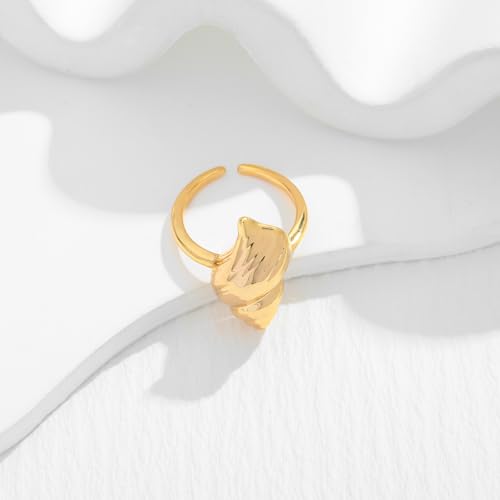 Bagues dorées et réglables en forme d'étoile de mer bijoux d'été empilables femme