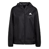 Adidas Womens Logo Running Windbreaker Black/White Medium