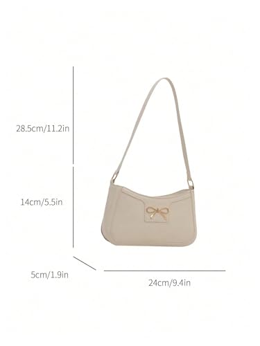 Image of SweatyRocks Women's Bow Top Handle Clutch Purses PU Leather Underarm Shoulder Bags