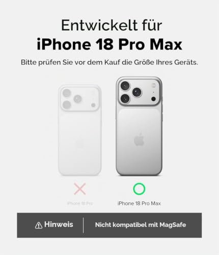 Ringke für iPhone 18 Pro Max Hülle, Air - Clear – Ansicht 2