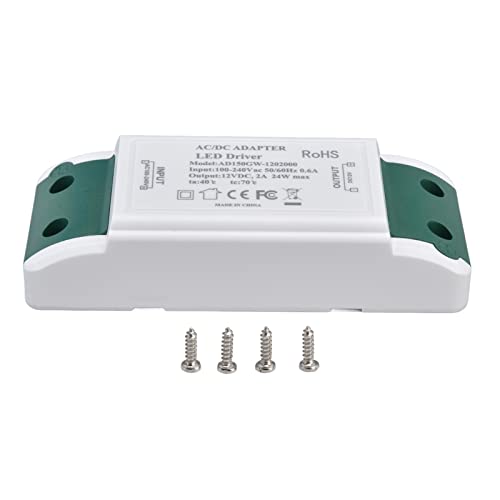 Transformador de Energia LED, 12V DC 24W 5A Driver LED Adaptador de Tensão de Corrente Constante Tra