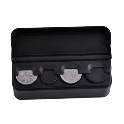 2 piezas estuche organizador negro para monedas vehículo