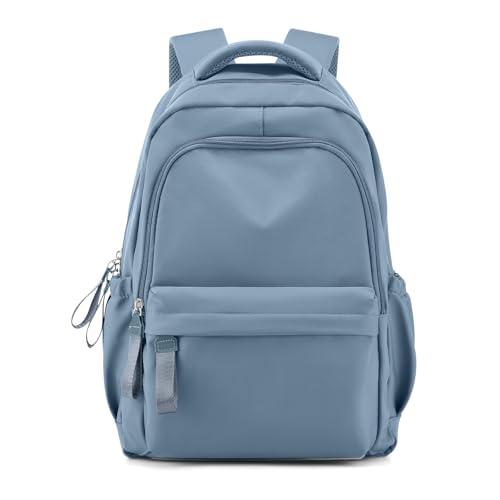 WEPLAN Zaino da Scuola Superiore Zaino Università Donna Zainetto Zaini Scuola Media Ragazza Ragazzo Casual College Backpack School Bag Impermeabile Donna Zaini PC 14 Pollici Lavoro,Blu Reale
