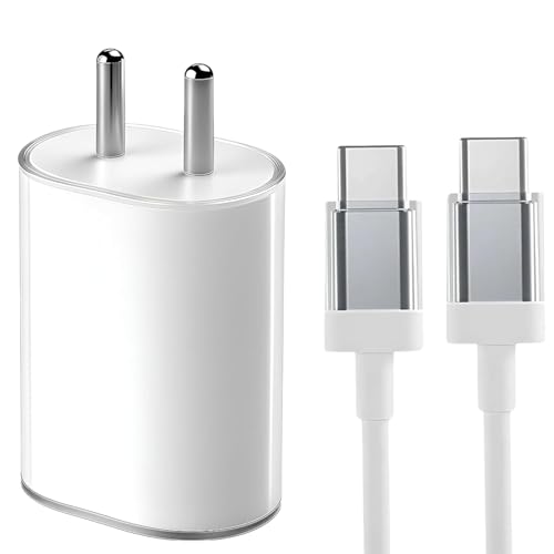 Image of Original 45W Fast Charger | Compatible with Nothing Phone 3A /2A /2 /1, Nothing 3A Pro /2A Plus, CMF Phone 1 Buds /Ear Stick | PPS PD 3.0 Type-C Wall Adapter | Charging Adaptor with C to C Cable-White