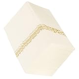 HOODANCOS 50 Stück Servietten mit Integriertem Besteckfach Goldene Papierservietten 40X40cm Taschenservietten für Party Hochzeit und Bankett