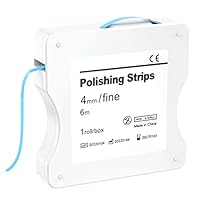 Zahn Schleifpapier, AISEELY Dental Polierstreifen, Fein Größe - 4mm Breite - 6M/Rollen/Box, Zahnschleifpapier Interdental Schleifwerkzeuge zum Polieren von Zähnen (Blau-1 Stück)