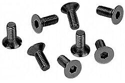 Replacement for CRL A512BL Black 5 mm x 12 mm Cover Plate Flat Allen Head Screws - pack of 8