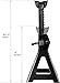 BIG RED AT43006BR Steel Jack Stands: 3 Ton (6,000 LBs) Capacity, 2 Pack, Black