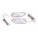 2Pcs Amber LED Turn Signal Lights Side Mirror Indicator,12V Universal Car Exterior Side Rear View Mirror Turn Signal Lamp Anti-collision Warning Light Strip Side Marker Light Lamp