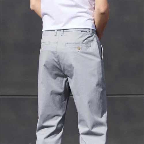 2025 Stretch Men’s Pants Straight Fit Cotton Golf Trouser Formal Dress Office Work Casual3